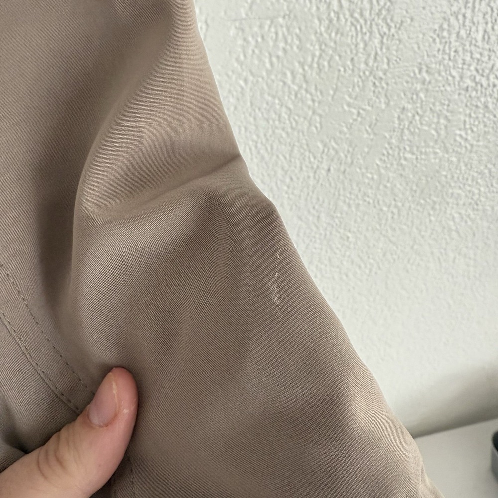 Vintage Carlo Briani Men's Medium Taupe Tan Brown Hooded Raincoat Jacket - Picture 8 of 12
